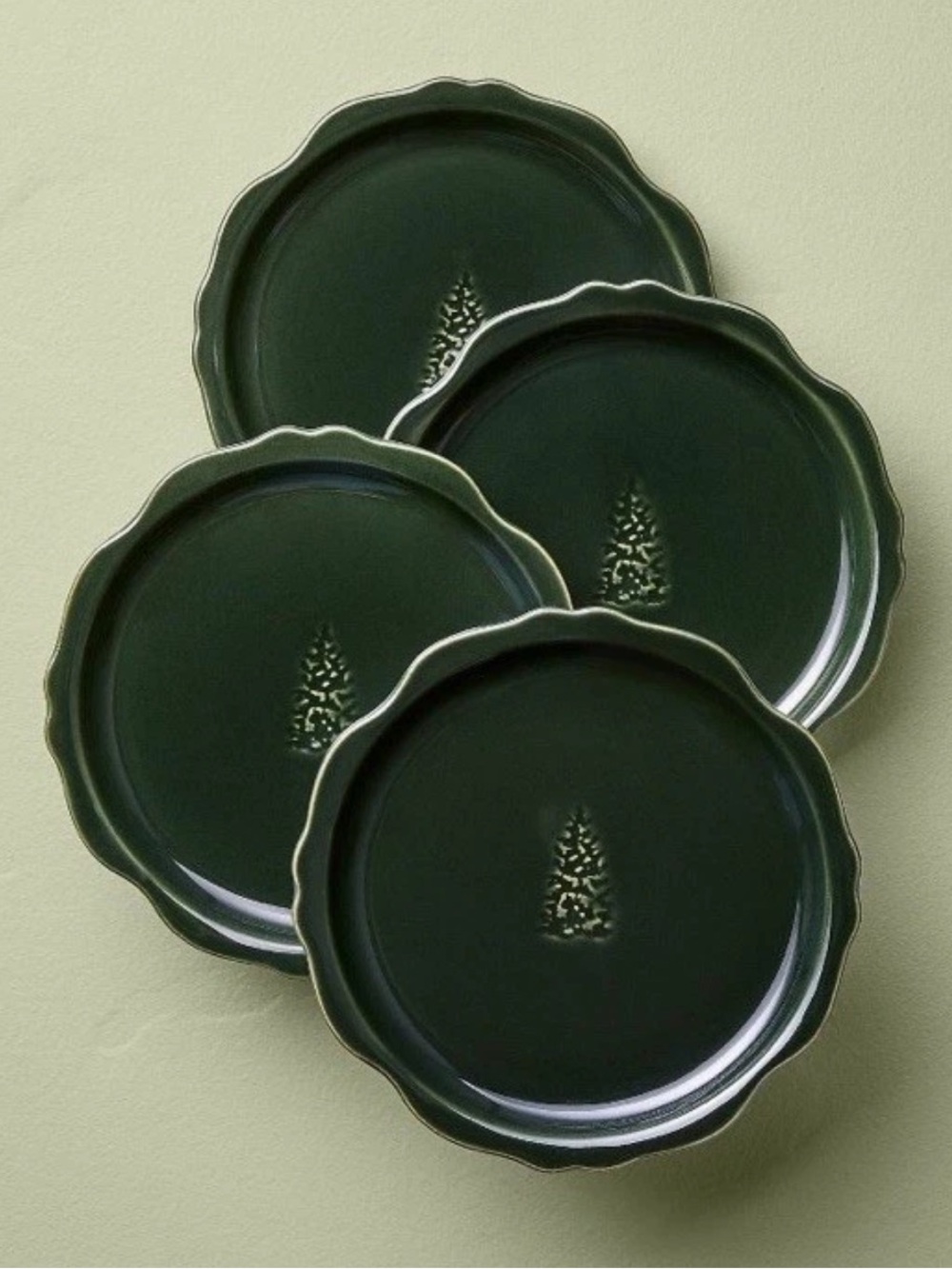 New Hearth & Hand Magnolia for Target Set of 4 Christmas Tree Appetizer Plates